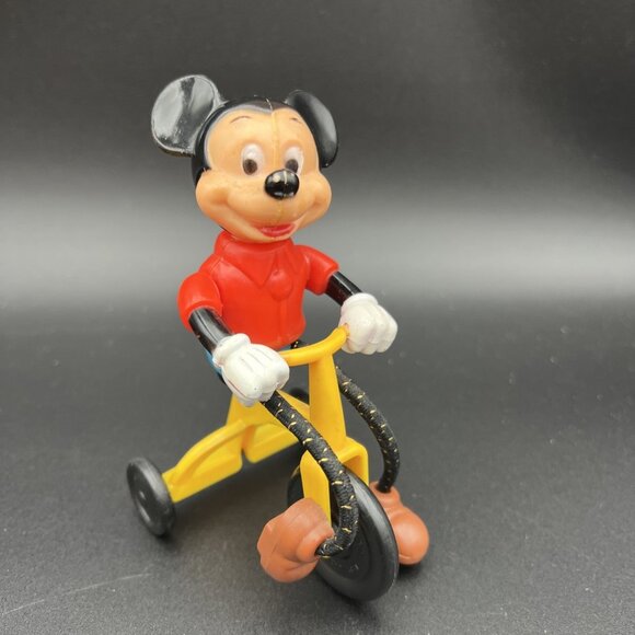 VTG Mickey Mouse on Tricycle that Pedals 1977 Walt Disney Productions Hong Kong - Picture 1 of 15